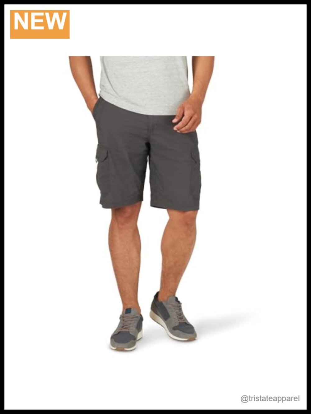Men's Cargo Shorts 7 Pockets Relaxed Fit Athletic Stretch Waist 10.5" Inseam